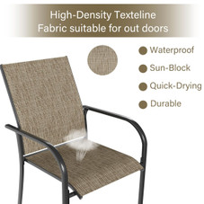 Stackable Patio Dining Chairs with Armrests (4-Pack) product image