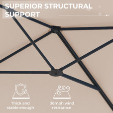 9FT Wall Mounted Outdoor Patio Umbrella product image