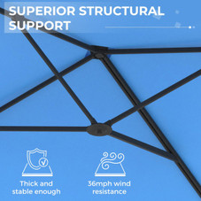 9FT Wall Mounted Outdoor Patio Umbrella product image