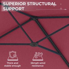 9FT Wall Mounted Outdoor Patio Umbrella product image