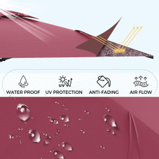 9FT Wall Mounted Outdoor Patio Umbrella product image