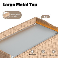 Outdoor Wicker Storage Cabinet with 2 Doors  product image