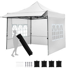 10 x 10 FT Pop up Canopy Tent with Sidewalls and Awning product image
