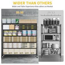 6-Tier Steel Shelving Unit with Wheels product image