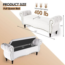 Upholstered Storage Ottoman Bench product image