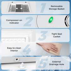 5 Cu.Ft Compact Chest Freezer with Adjustable Temperature  product image