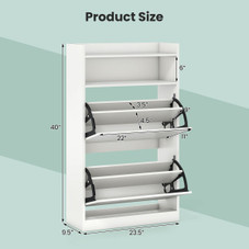 Shoe Storage Cabinet  with 2 Flip Drawers  product image