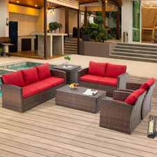 7-Piece Outdoor Patio Furniture Set with Storage Boxes product image