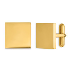 Mens Polished Square Cuff Links in Stainless Steel product image