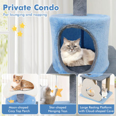 31.5” Modern Cat Tree with Top Perch and Scratching Post product image