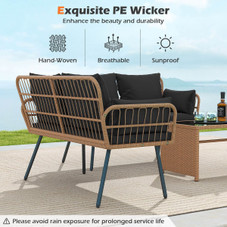 Wicker  Patio  Loveseat  Sofa  product image