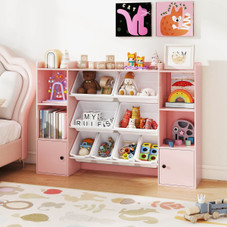 Kids Toy Storage and Bookshelf with 8 Bins product image