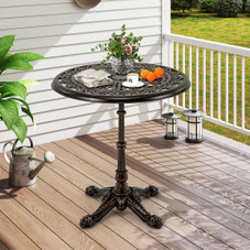 27” Round Cast Aluminum Patio Bistro Table  product image