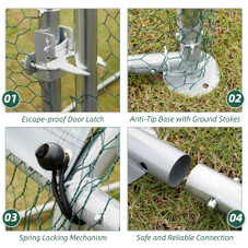 Large Metal Chicken Coop Run with Cover product image