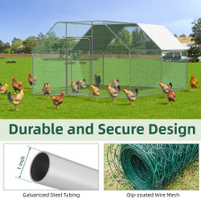 Large Metal Chicken Coop Run with Cover product image