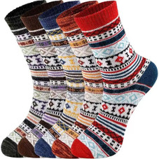 Women's Thick Soft Warm Cozy Crew Socks (5-Pack) product image