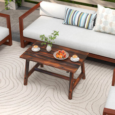 Outdoor Coffee Table with Slatted Tabletop and Reinforced Crossbar product image