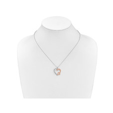 Rose Plated Heart Pendant Necklace with Chain  product image