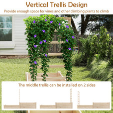 87" Raised Garden Bed with Trellis  product image