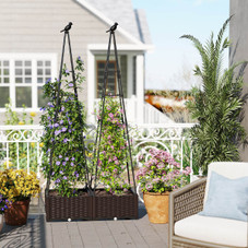 Raised Garden Bed with Plant Box and Obelisk Trellis product image