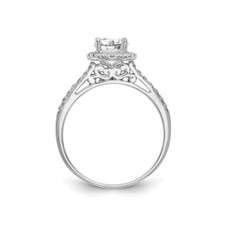 1.14 Carat Lab Grown Diamond Halo Ring in 14K White Gold (Size 7) product image
