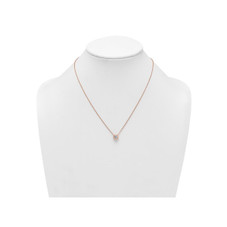 CZ Solitaire Pendant Necklace in Rose Sterling Silver product image