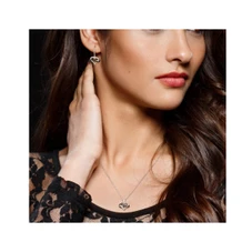 1/6 Carat (ctw) Diamond Infinity Heart Earrings And Pendant Set product image