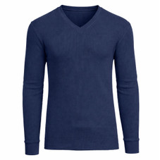 Men’s Long Sleeve Waffle Knit V-Neck Thermal Shirt product image
