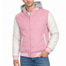Men's Hooded Varsity Jacket with Detachable Hood  product image