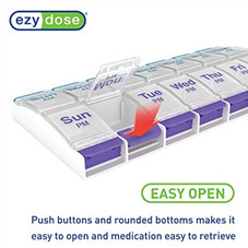 Ezy Dose Push Button 7-Day Pill Case AM/PM product image