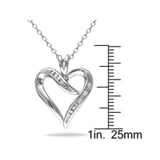 1/20 Carat (ctw I2-I3) Diamond Heart Necklace in Sterling Silver product image