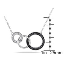 1/10 Carat (ctw) Diamond Tri-Circle Necklace in Sterling Silver product image