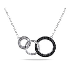 1/10 Carat (ctw) Diamond Tri-Circle Necklace in Sterling Silver product image