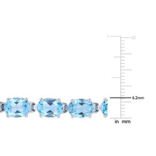 28 Carat (ctw) Sky Blue Topaz Bracelet in Sterling Silver (7.25 inches) product image