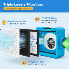 800 CFM Air Scrubber with 4-Stage Filtration product image