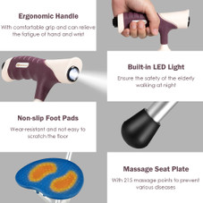 Lightweight Adjustable Folding Cane Seat with Light product image