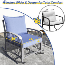 3-Piece Outdoor Rocking Chair Set  product image