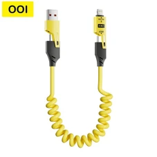 4-in-1 Coiled Universal USB Charger Cable (1- or 2-Pack) product image