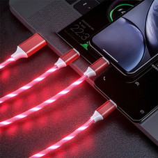3 in 1 LED Flowing Luminous Fast Charging Cable (3.3ft) product image