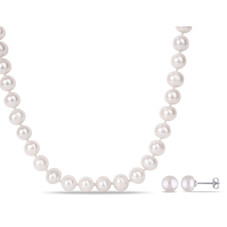 Freshwater Cultured Pearl 9-10mm Necklace and Earring Set product image