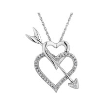 1/10 Carat (ctw I-J, I2-I3) Heart and Arrow Necklace product image