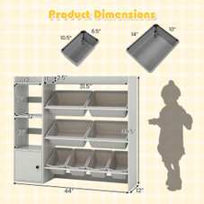 Kids' Wooden Toy Storage and Bookshelf product image