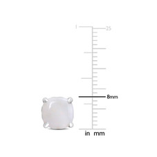 2.70 Carat (ctw) Opal Solitaire Stud Earrings in Sterling Silver (8mm) product image