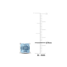 2.76 Carat (ctw) Blue Topaz Princess-Cut Solitaire Earrings product image