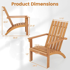 Patio Adirondack Chair with 100° Reclined Backrest product image