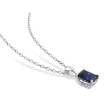 1.59 Carat (ctw) Lab-Created Sapphire Pendant Necklace product image