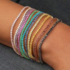 11-Piece Sparkling Rainbow Bracelet Stack product image