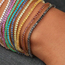 11-Piece Sparkling Rainbow Bracelet Stack product image