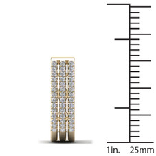14K Yellow Gold 1/4ct. TDW Genuine Diamond Hoop Earrings product image