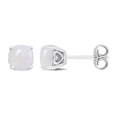 1.30 Carat (ctw) Opal Solitaire Stud Earrings in Sterling Silver product image